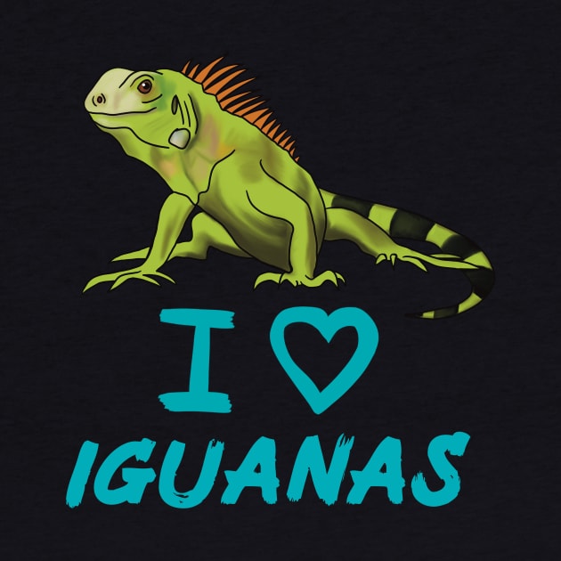 I Love Iguanas for Iguana Lovers by Mochi Merch